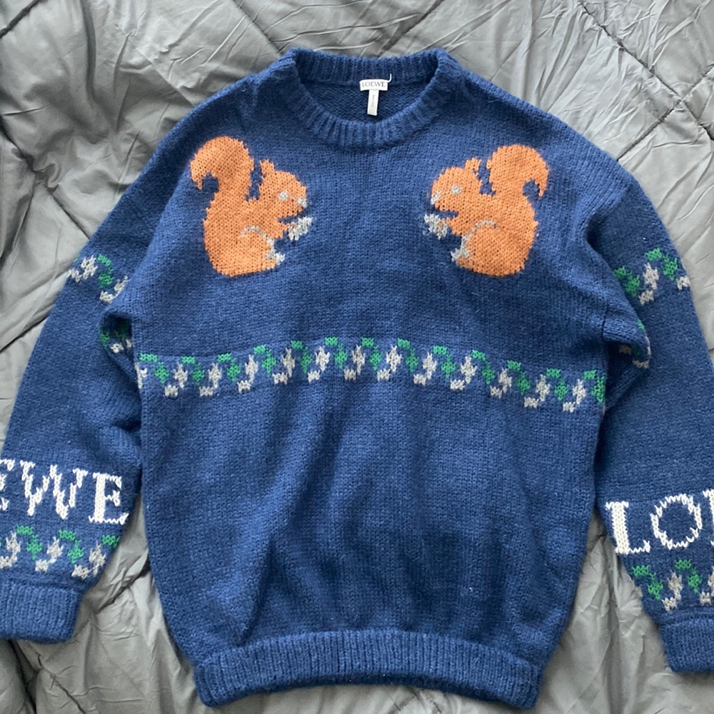 Loewe blue squirrel sweater